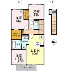 紀三井寺駅 バス5分  布引南下車：停歩11分 2階の物件間取画像